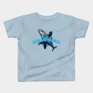 Spearfishing t-shirt designs Kids T-Shirt